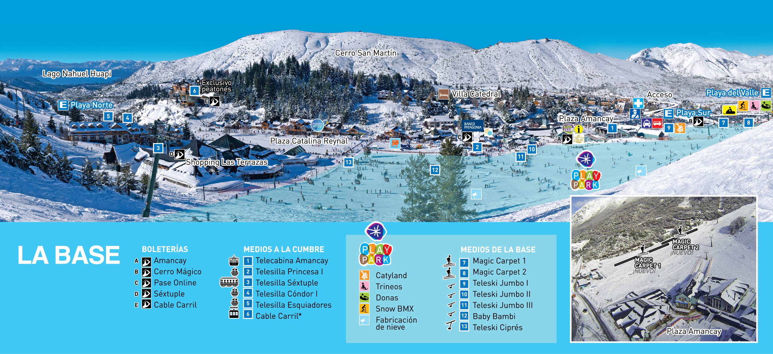 Esquiar-em Bariloche Mapa-da-Base-Cerro-Catedral