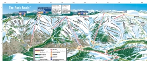 Mapa Vail Back Bowls