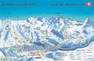 Mapa Pista Ski Zermatt